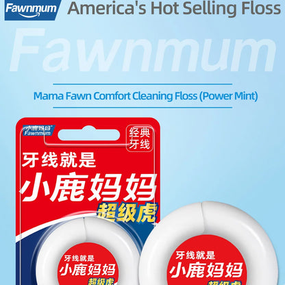 Fawnmum 50m Mint Dental Floss Spool – Free Cutting Interdental Cleaning Wire for Fresh Breath & Oral Care