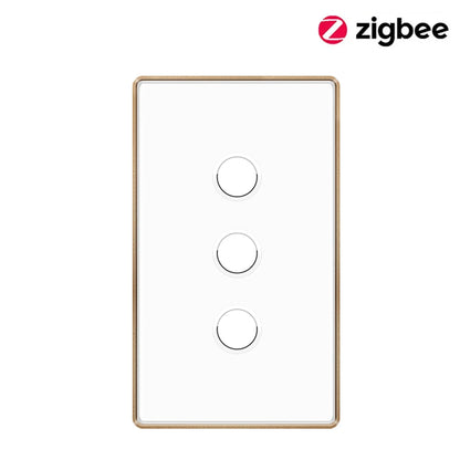 Tuya ZigBee Smart Touch Light Switch (1/2/3/4 Gang) – Aluminum Alloy Wall Switch with Neutral Wire, Smart Life App, Alexa & Google Home Control