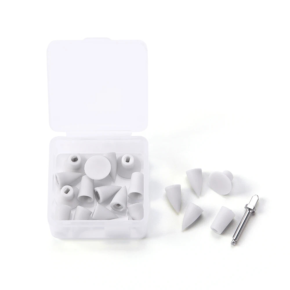 JoyDental 20pcs Dental Silicone Composite Polishers – 3 Shapes (Cup, Inverted Cone, Point) 2.35mm for Finishing & Polishing