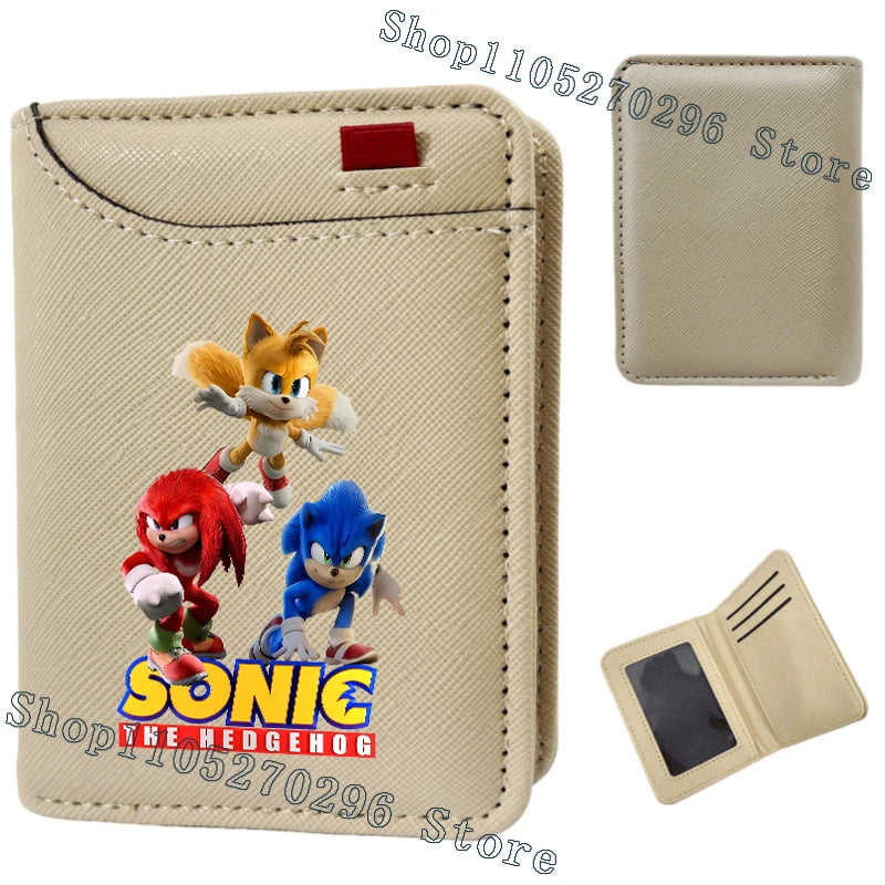 Sonic & Shadow Cartoon Wallet – Anime Multi-Card Vertical Holder, Portable Slim Card Pack, 2026 New Fashion Gift Wallet