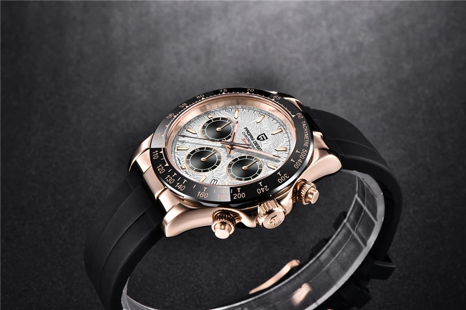 40mm PAGANI DESIGN V2 Men’s Quartz Watch – Sapphire Retro Chronograph Stainless Steel Waterproof