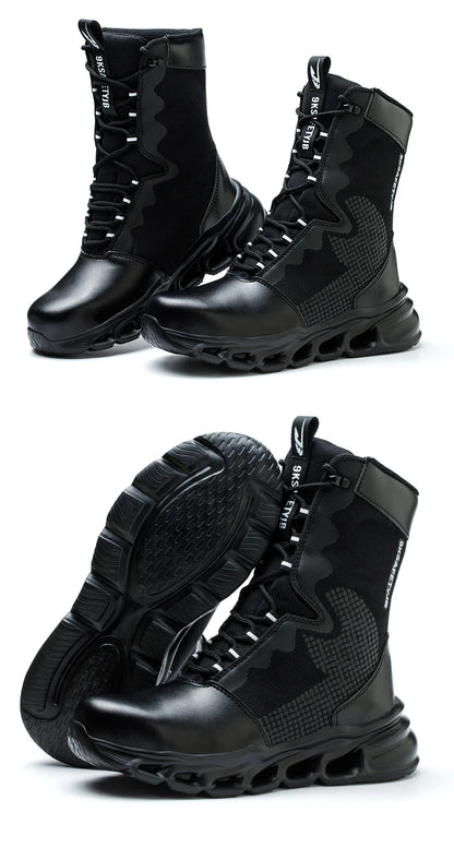 Men's Steel Toe Work Sneakers - Safety Shoes, Puncture-Proof Boots, Indestructible Lightweight Footwear for Security