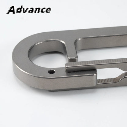 Titanium Alloy Key Ring - Multifunctional Outdoor EDC Keychain Buckle Tool Accessory