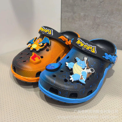 Pokemon Charizard & Blastoise Clogs - Unisex Anime Print Non-Slip Beach Sandals