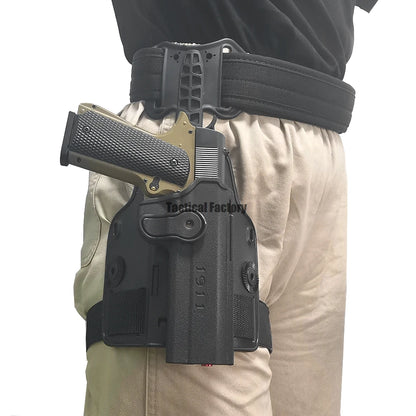 Outdoor Tactical Thigh Drop Leg Holster - Compatible with Glock 17, Beretta M9, Colt 1911, PX4 Storm for Hunting