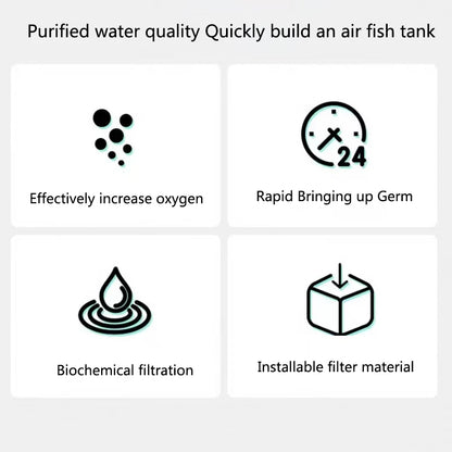 Aquarium Sponge Filter with Air Pump – Bio Skimmer & Biochemical Filter for Fish Tanks