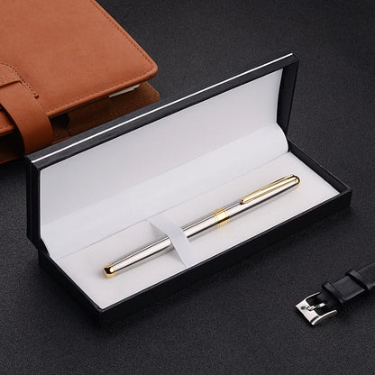 High-Quality Stainless Steel Ballpoint Pen – Business Signing Pen with Replaceable Refill for Office & School