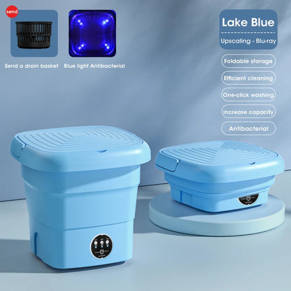 Portable Mini Washing Machine – 4.5L Washer for Socks, Underwear & Panties, Travel & Dorm Use, EU/US/UK/AU Plug