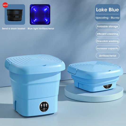 Portable Mini Washing Machine – 4.5L Washer for Socks, Underwear & Panties, Travel & Dorm Use, EU/US/UK/AU Plug