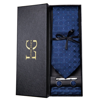 Hi-Tie Luxury Paisley Teal Green Tie Set - Men’s Classic Necktie with Handkerchief & Cufflinks Gift Box for Wedding & Formal Wear