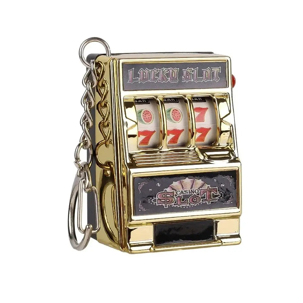 Fruit Slot Machine Keychain – Lucky Charm Mini Casino Pendant Bag Charm, Novelty Gift for Kids & Adults