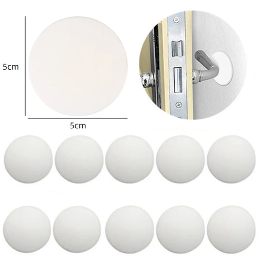 5/10pc White Rubber Door Stops — Self-Adhesive Wall Protectors & Non-Slip Bumper Guards
