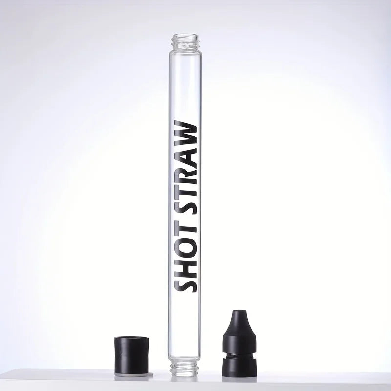 Reusable Bottle Shot Straw - Food-Grade Transparent Dispenser for Standard Bottles and Tumblers