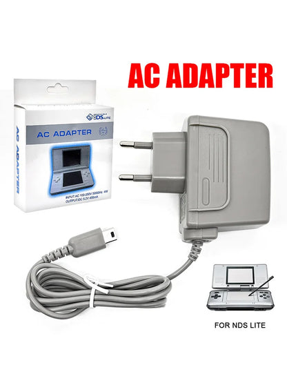 AC 100-240V Travel Charger – EU/US Plug Adapter for Nintendo DS, DS Lite, NDSL
