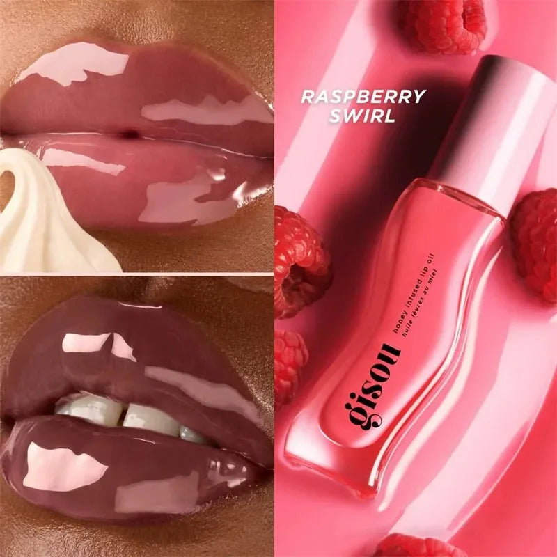 Gisou Autumn/Winter Limited Edition Lip Oil Gloss — Long-Lasting Moisturizing, Plumping & Exfoliating Milky Mocha Lip Care