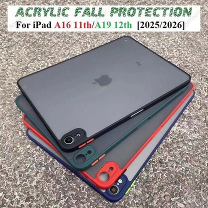 Matte Transparent iPad Case - Protective Cover for iPad A16, Air 11/13, Pro 11/12.9/13 & 10th–12th Gen Models