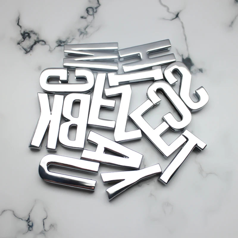12PCS 30mm Chrome Alphabet Slide Charms A–Z – DIY Bracelet, Wristband, Pet Collar & Jewelry Making Beads