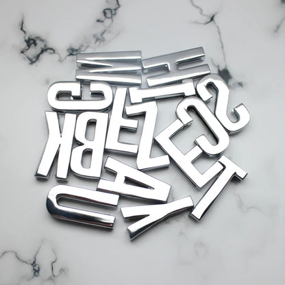 12PCS 30mm Chrome Alphabet Slide Charms A–Z – DIY Bracelet, Wristband, Pet Collar & Jewelry Making Beads