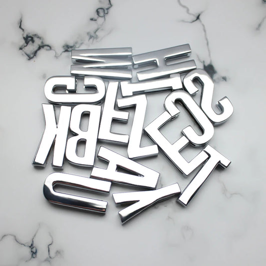 12PCS 30mm Chrome Alphabet Slide Charms A–Z – DIY Bracelet, Wristband, Pet Collar & Jewelry Making Beads
