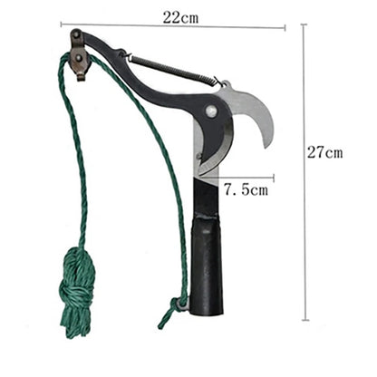 High-Altitude Extension Lopper Branch Scissors - Extendable Fruit Tree Pruning Saw Cutter Garden Trimmer Tool with Rope