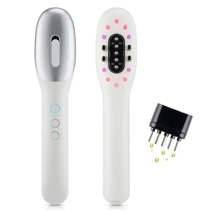 Electric EMS Scalp Massager Comb – LED Light Head Massager with Hair Oil Applicator for Relaxation & Hair Growth, Suitable for All Hairstyles