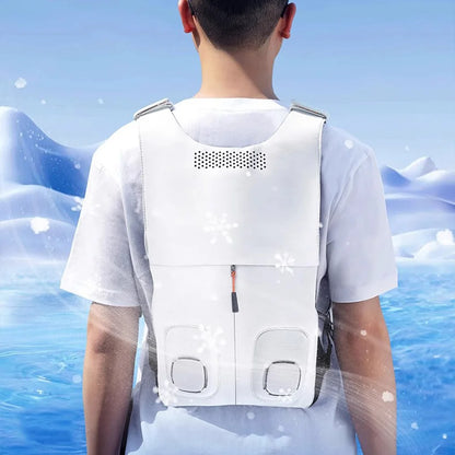 Semiconductor Cooling Vest - Wearable Ice Cooling Air Conditioning Vest for Outdoor Work and Summer Activities