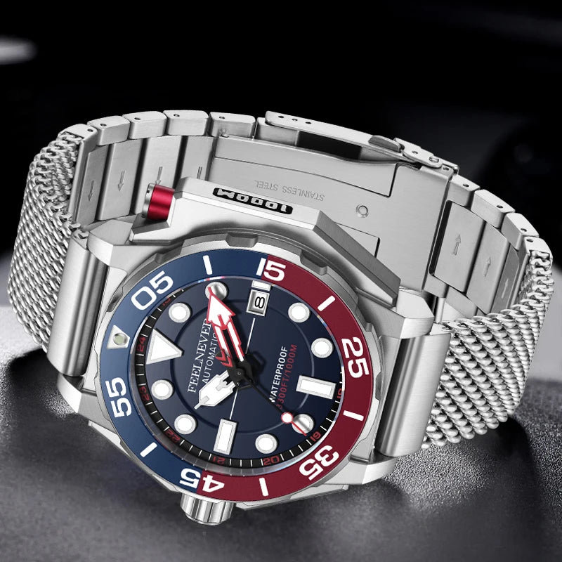 FeelNever Luxury Automatic Watch for Men – Fashion Business & Military Mechanical Waterproof Wristwatch