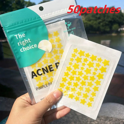 Star Hydrocolloid Acne Patches - Invisible Pimple Spot Stickers for Blemish Coverage and Daily Skincare