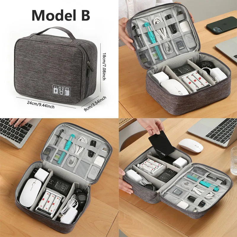 Waterproof Travel Cable Organizer Bag – Portable Digital Storage Pouch for Electronic Accessories
