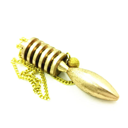 # Brass Isis Pendulum - Pointed Cone Dowsing & Divination Pendant