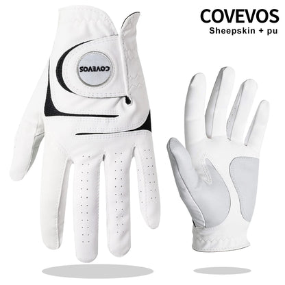 Premium PU and Lambskin Golf Glove - Soft, Comfortable Grip for Golfers