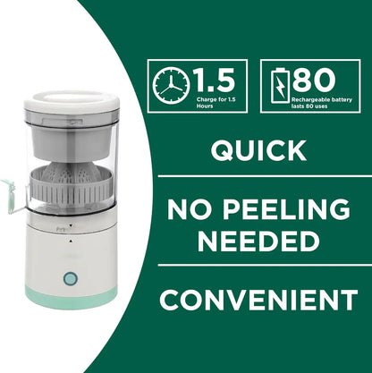 Portable Electric Juicer | Wireless USB Rechargeable Orange & Lemon Squeezer | Slow Juicers for Household Kitchen