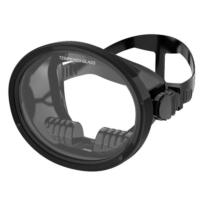 Oval Diving Mask with Tempered Glass Lens – Retro Spearfishing Scuba Goggles, Panoramic Wide View Mask for Adults Outdoor Diving Gear