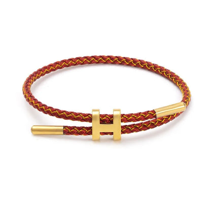 H-Buckle Stainless Steel Rope Bracelet - Multi Functional Fashion Jewelry for Men and Women