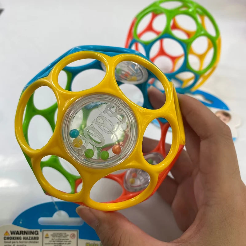 Soft Baby Grasping Rattle Ball – Early Education Sensory Toy with Bell, Random Color for Infants
