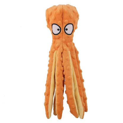 Interactive Plush Octopus Chew Toy – Voice Puzzle Toy for Cats & Dogs, Bite-Resistant & Teeth Cleaning Pet Toy
