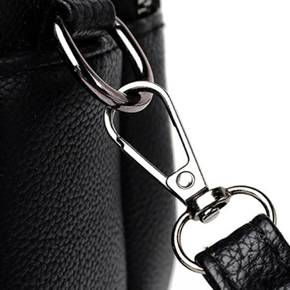 Women's Rivet Zipper Crossbody Bag – Solid Color Soft Leather Mobile Phone Shoulder Purse