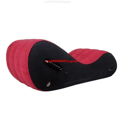 Modern Folding Sofa Bed - Portable Inflatable Travel Lounger with Armrests for Home, Garden, Beach & Camping