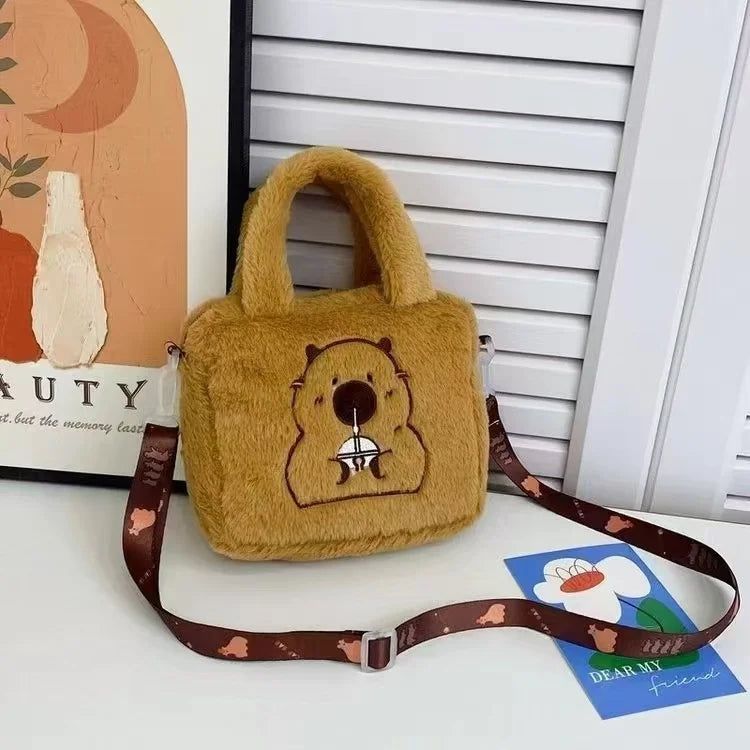 Sanrio Kawaii Plush Bag – Kuromi, Cinnamoroll & My Melody Cosmetic & Travel Handbag for Girls