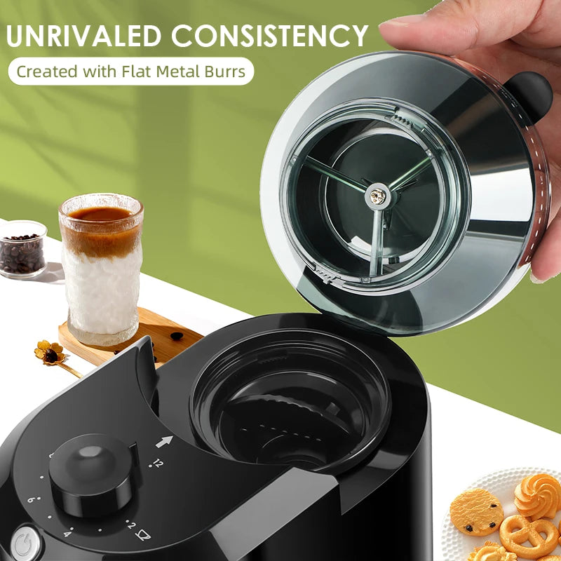 Wancle Electric Burr Coffee Grinder - Adjustable Conical Burr Mill with 28 Precise Grind Settings - 220V/120V