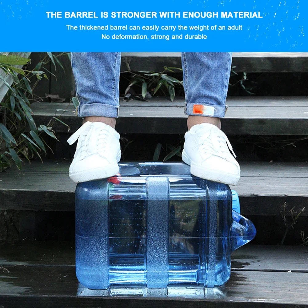 10/15L Food-Grade Water Storage Tank — Durable Car & Camping Container with Faucet and Cover