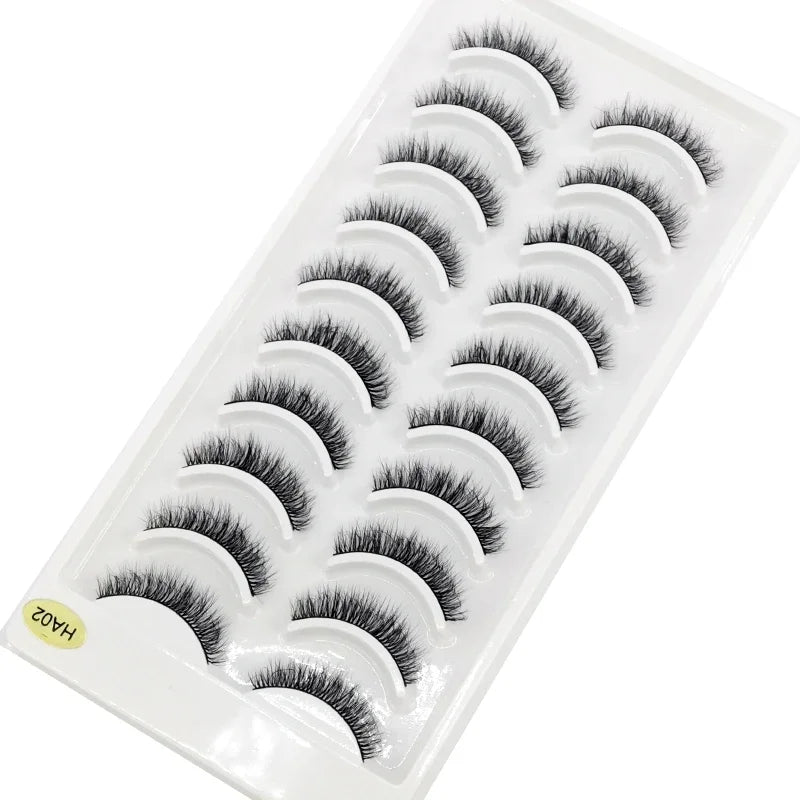 10 Pairs 3D Mink False Eyelashes – Natural Long & Short Lash Extensions Makeup Kit (41 Styles)