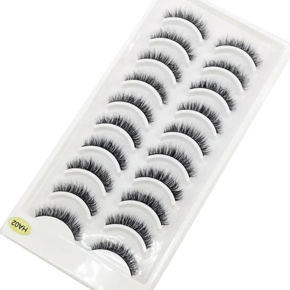 10 Pairs 3D Mink False Eyelashes – Natural Long & Short Lash Extensions Makeup Kit (41 Styles)