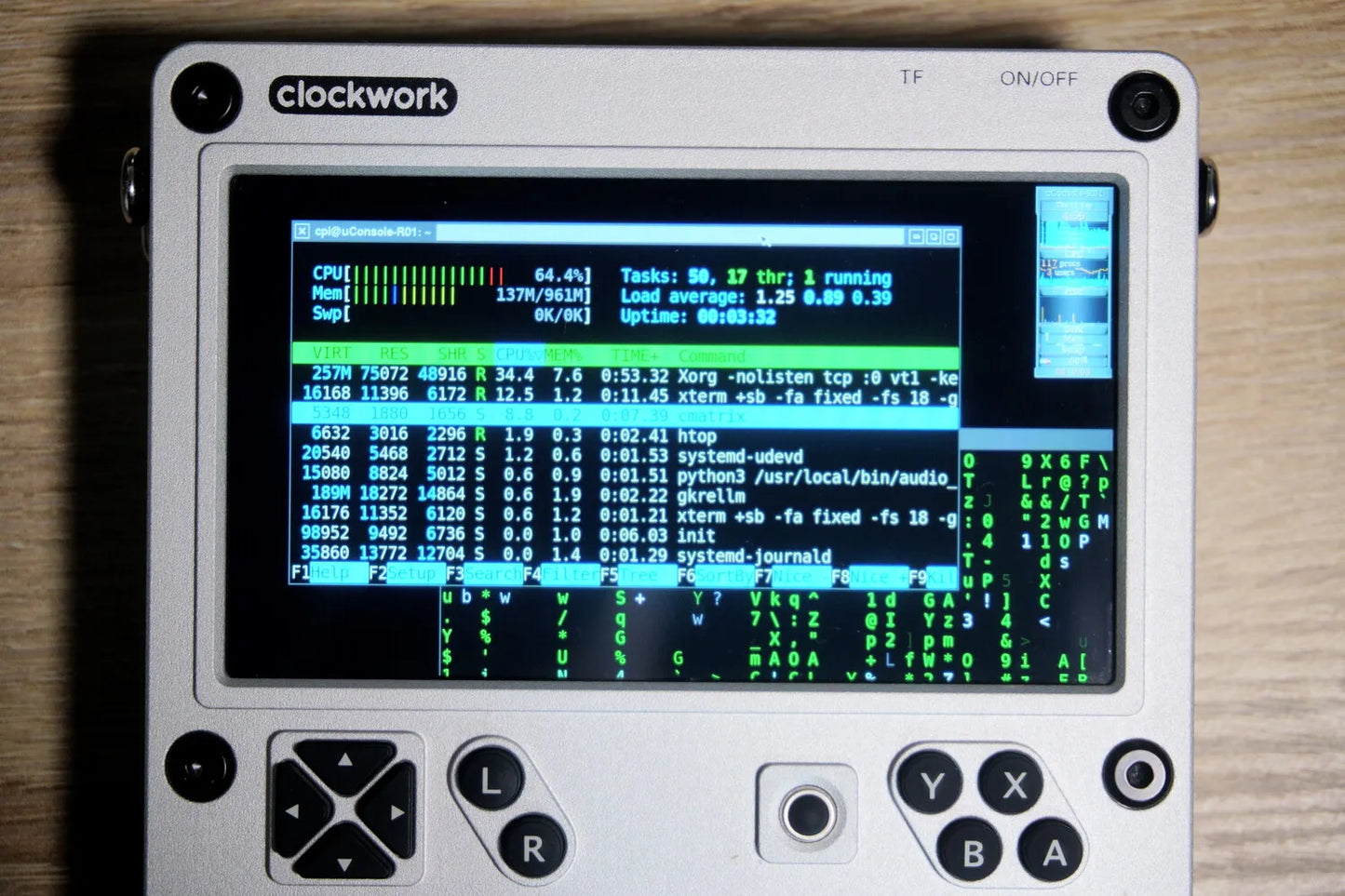 ClockworkPi uConsole V3.14 DevKit - Retro Open-Source Handheld Console with HDMI 2.0 Output, Unassembled