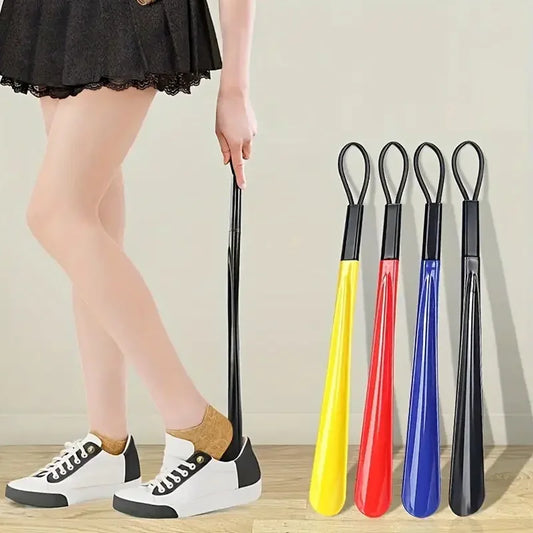 Hangable Large Plastic Shoehorn – Colorful Shoe Lifter and Pump for Easy Shoe Wearing