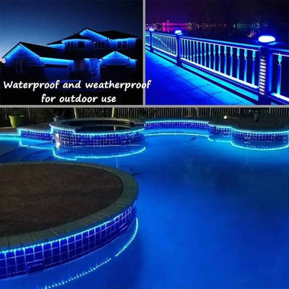 Outdoor Solar Tube Rope LED Lights: Waterproof Christmas Decoration for Garden & Wedding