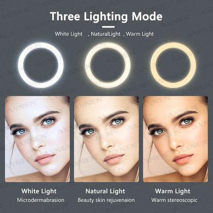 26cm LED Selfie Ring Light – Photography Lighting with Tripod Stand, Phone Holder & Remote Control for YouTube Videos