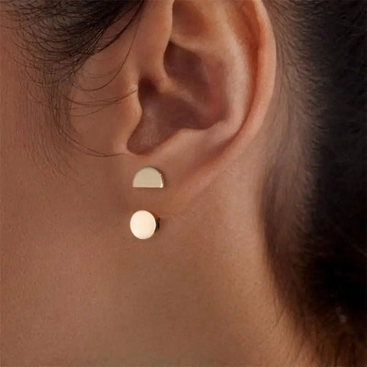 Metal Geometric Circle Pendant Ear Jackets – Open Design Earrings for Women, Daily Wear, Party & Wedding Accessories 2024