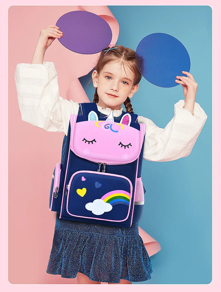 Children’s School Backpack | Cute Waterproof Lightweight Bag for Elementary Students, Grades 1-6, Ages 6-12