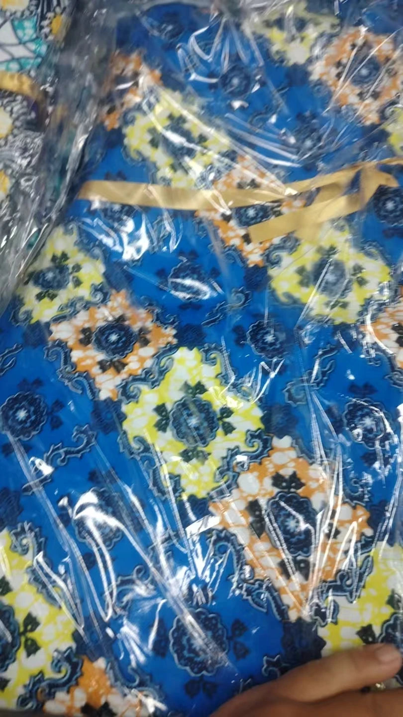 African Ankara Wax Print Fabric - 100% Cotton Soft Nigerian Real Wax Material for Women’s Party Dresses